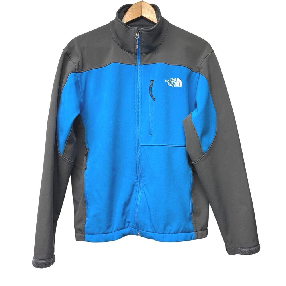 The North Face Mens M Apex Bionic Softshell Jacket Blue Gray Full Zip Gorpcore